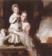 Sir Joshua Reynolds The Countess Spencer with her Daughter Georgiana oil on canvas